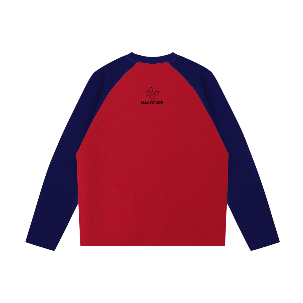 Color-Blocked Raglan Long-Sleeve T-Shirt