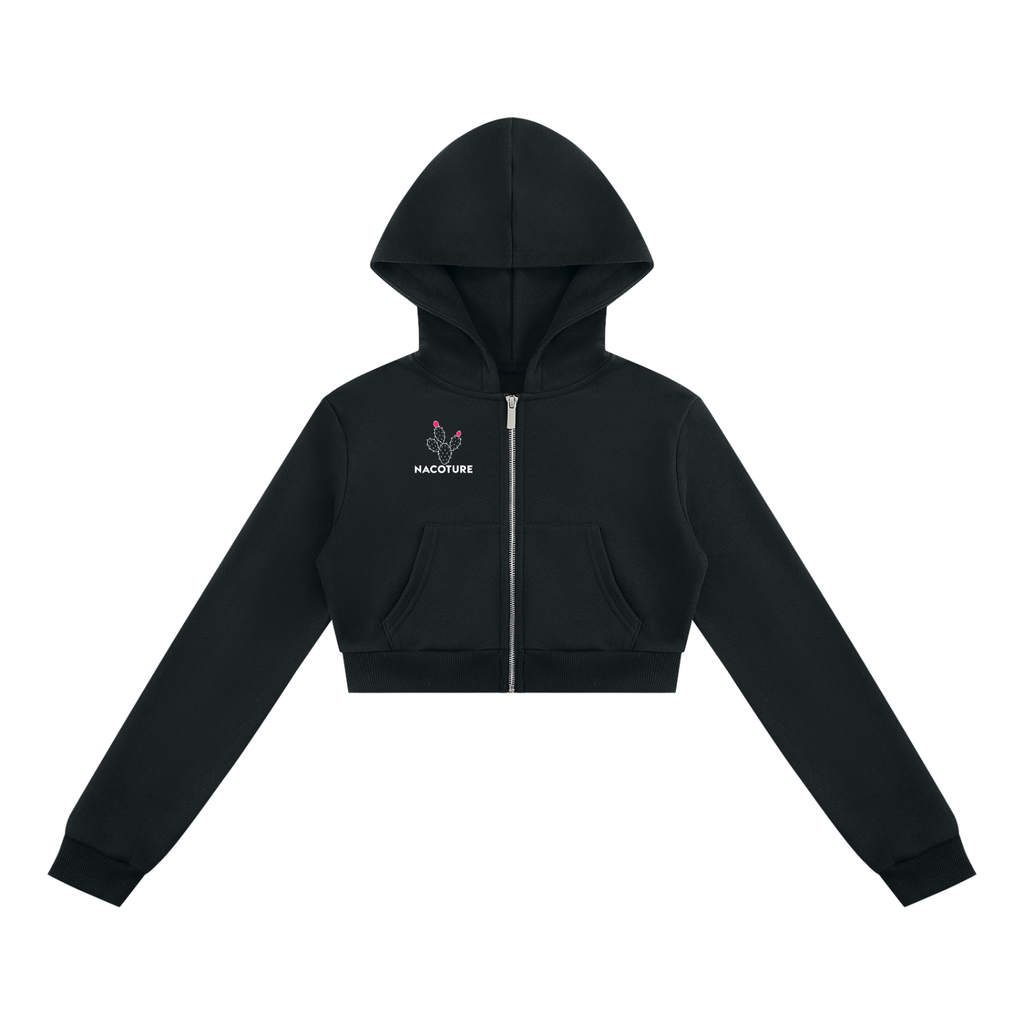 Women's Cropped Full Zip Hoodie