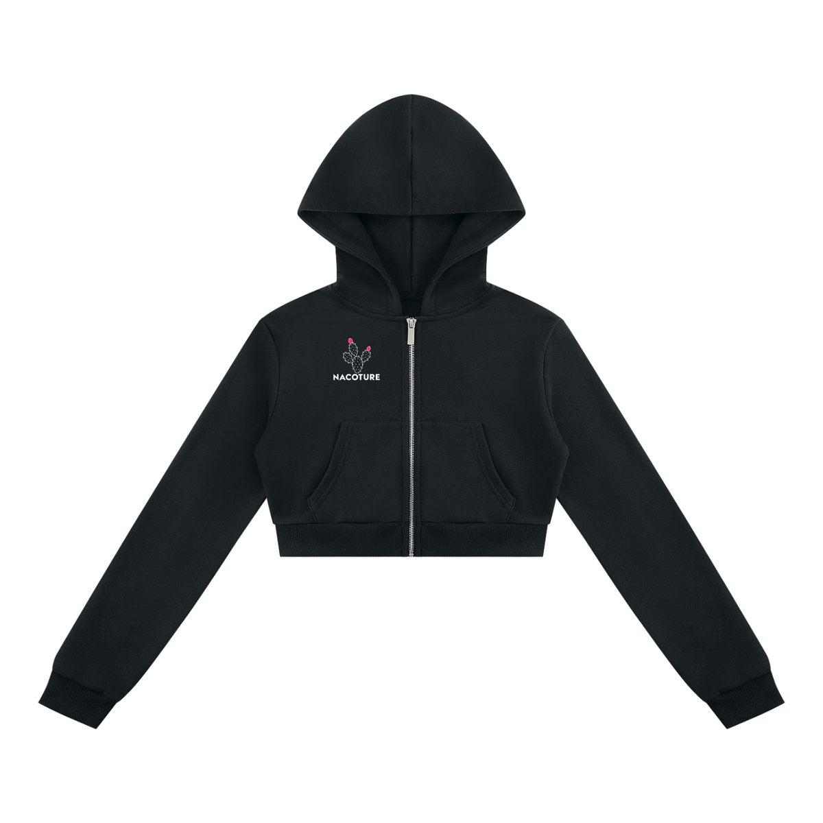 Women's Cropped Full Zip Hoodie