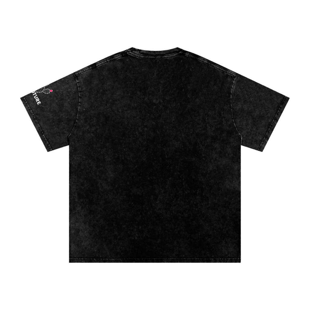 Snow Washed Oversized Cotton T-Shirt