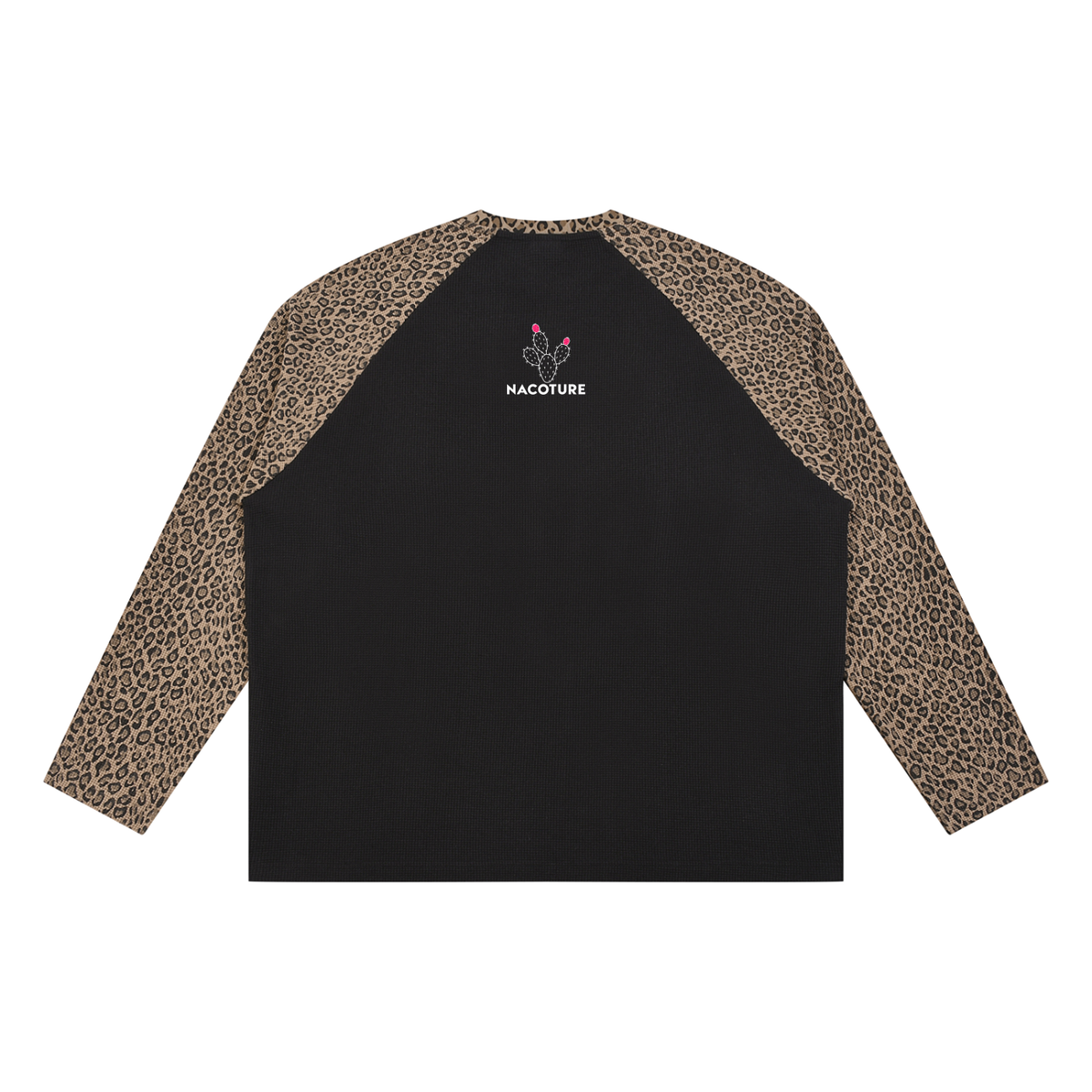 Unisex Leopard Panel Waffle T-Shirt