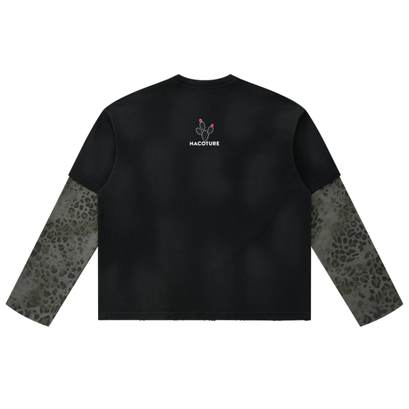 Roller Charro Leopard-Sleeve Tee