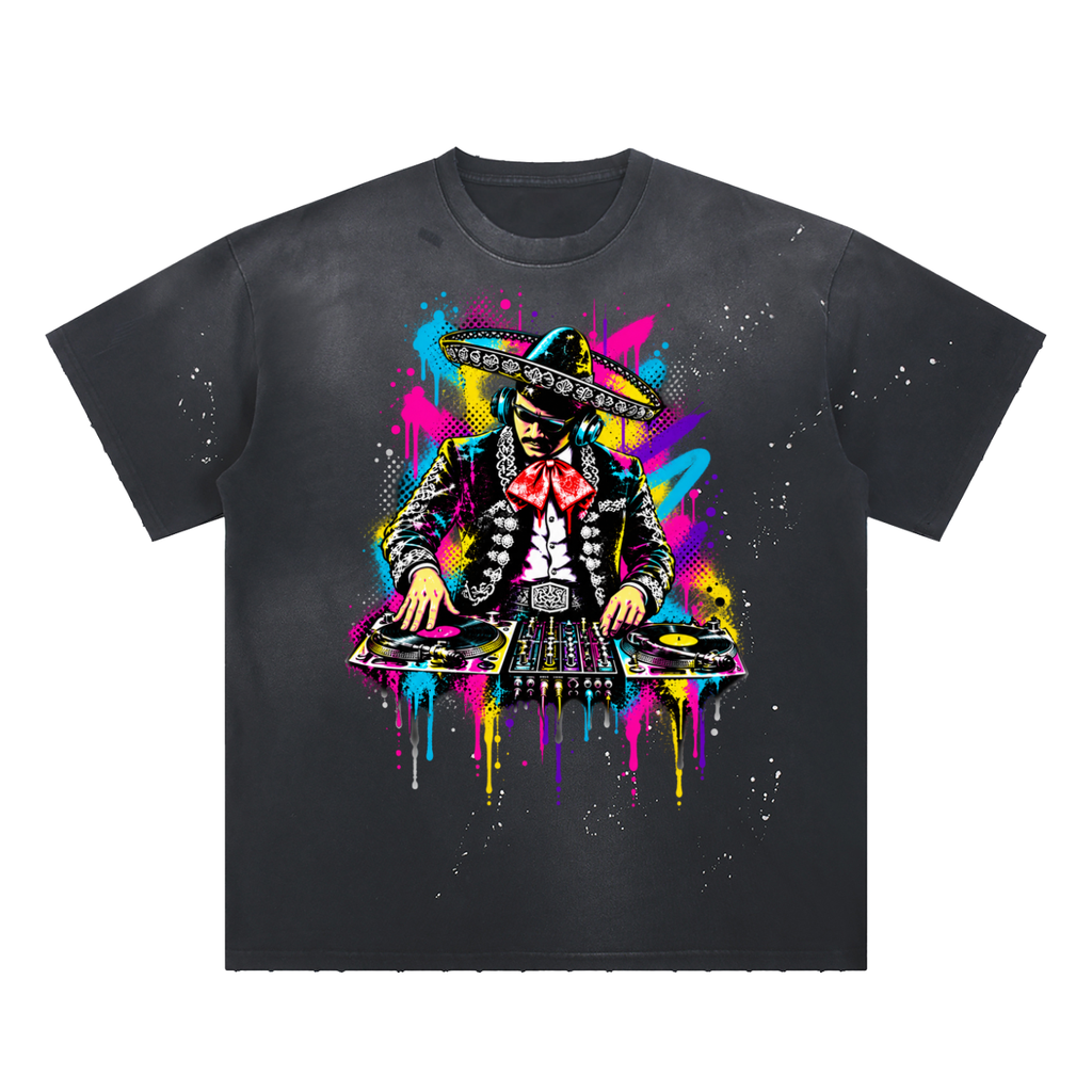 Neon Charro Splatter Tee