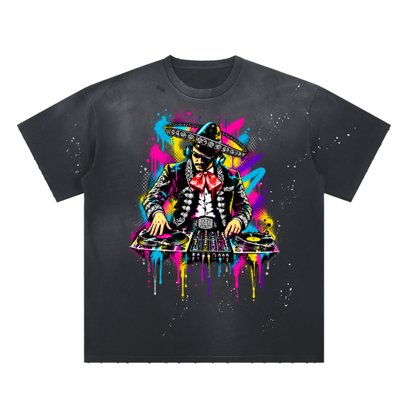 Neon Charro Splatter Tee